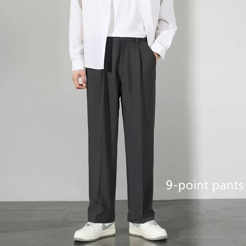 Men's Slim Fit Business Casual Thin Pants by GJG Denim