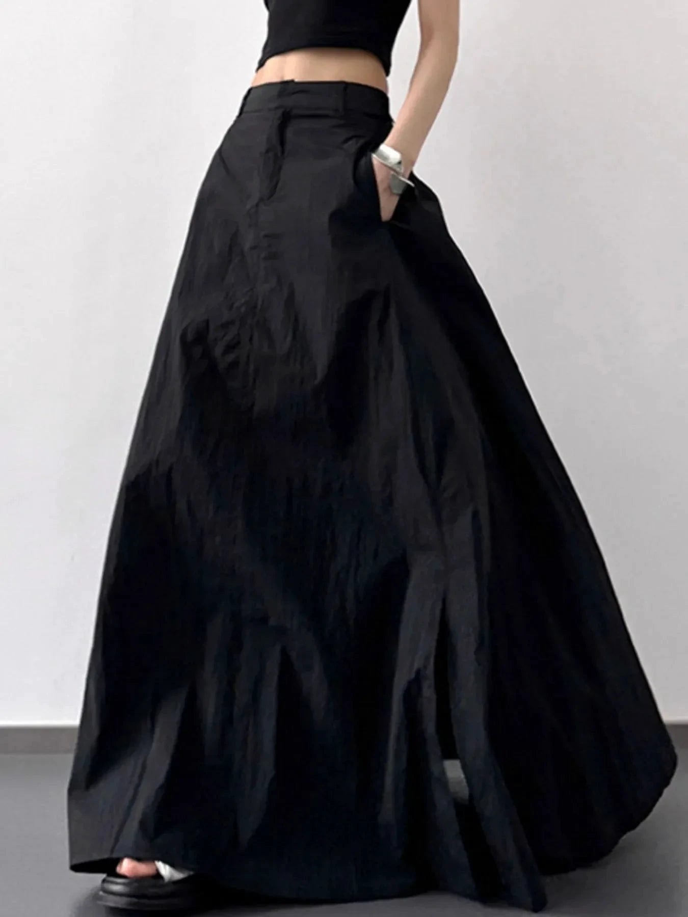 High Waist Slit Maxi Skirt by Lady Ros