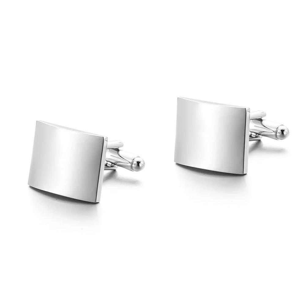 Men's High Quality Plain Glossy Cufflinks by GJG Denim