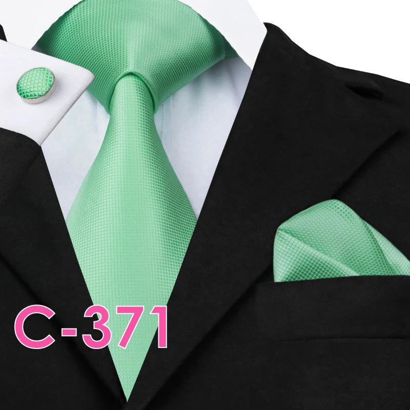 Solid Color Ribbed Collar Tie Set for Men by GJG Denim