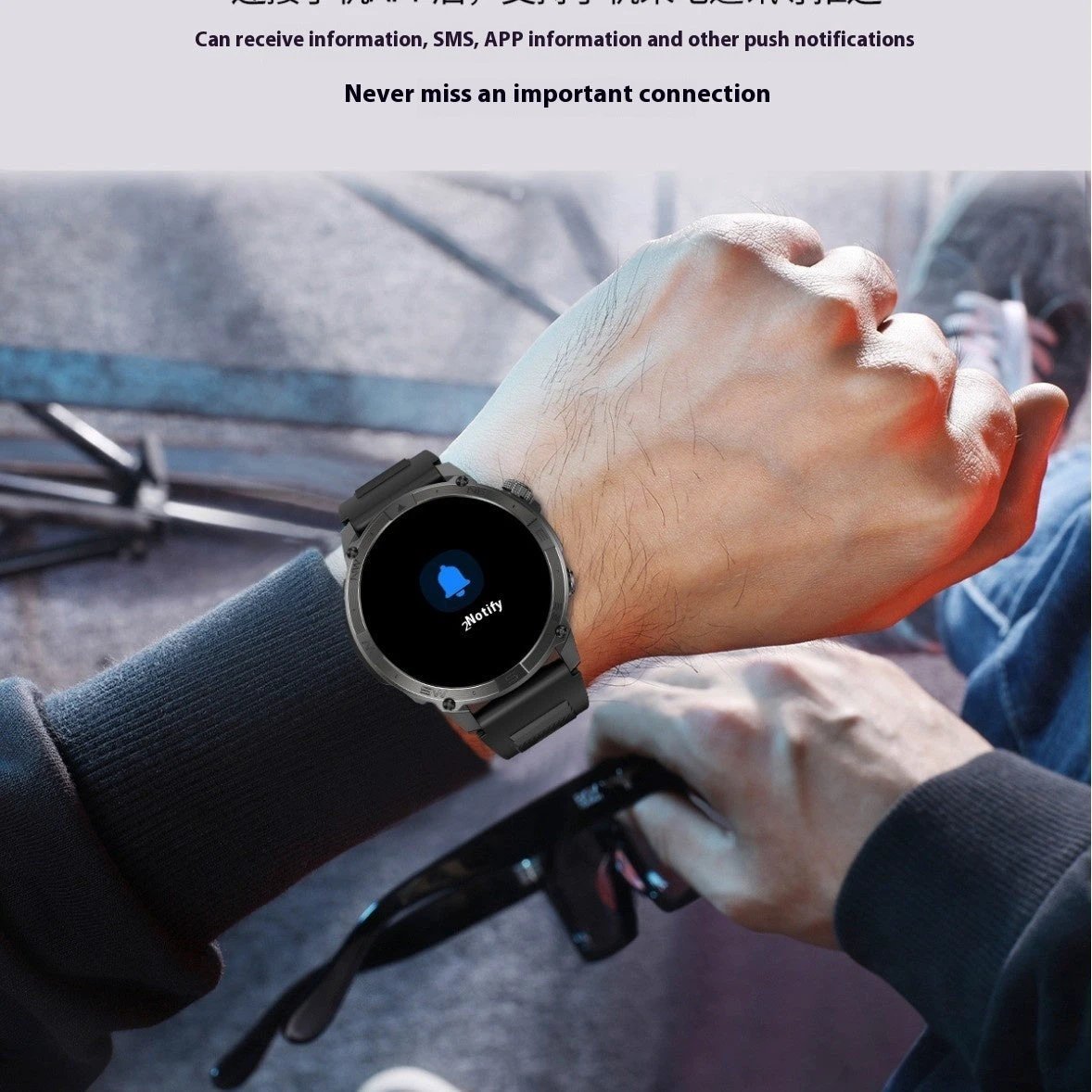 Multifunctional Altitude Pressure Compass Heart Rate Blood Oxygen Sports Waterproof GPS Smart Watch For Men by GJG Denim