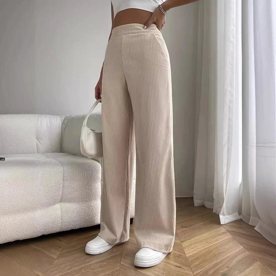 High Waist Loose Straight Wide Leg Pants by GJG Denim