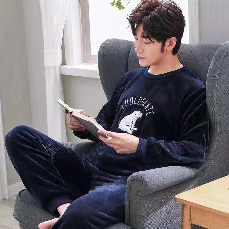 Men's Pajamas Thick Fleece Pajamas by GJG Denim