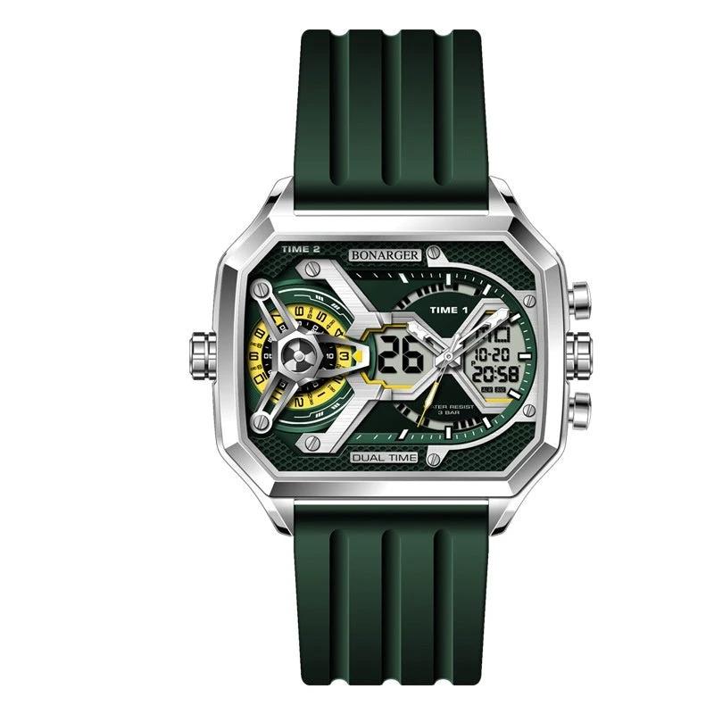 Men's Electronic Multi-functional Sports Luminous Waterproof Watch by GJG Denim