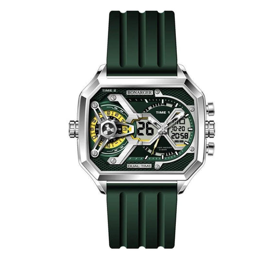 Men's Electronic Multi-functional Sports Luminous Waterproof Watch by GJG Denim