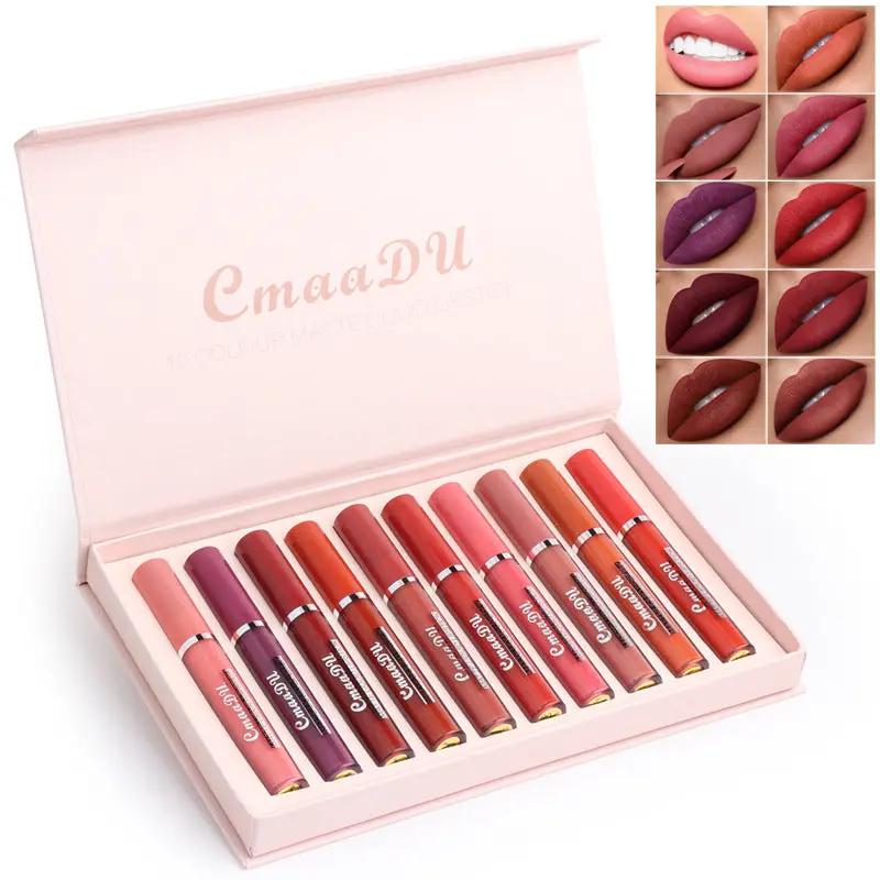 Women's Non-stick Cup Waterproof Matte Lipstick by GJG Denim