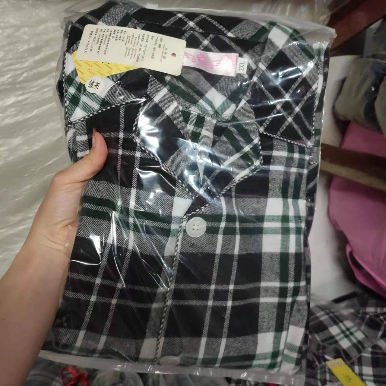 Men's Warm Cloth Flannel Pajama Set by GJG Denim