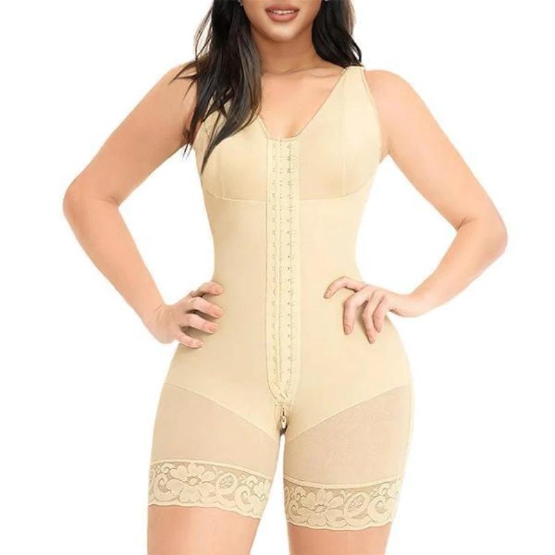 Colombian Women's Full Coverage Zipper Crotch Compression Body Shaper After Tummy Tuck And Butt Lift Surgery by GJG Denim