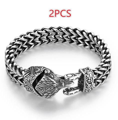 Men's Vintage Viking Titanium Bracelet by GJG Denim
