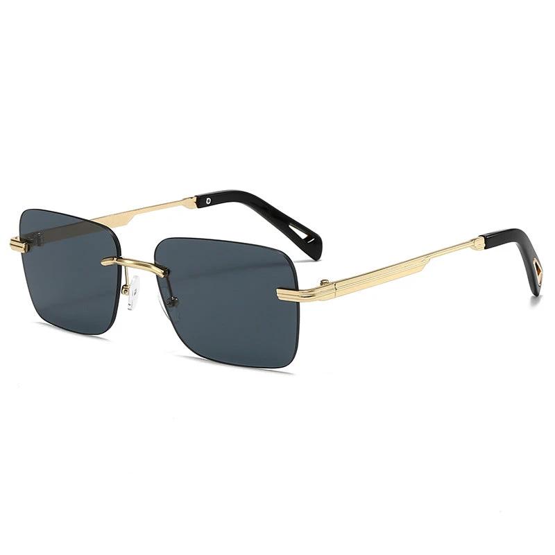 Hollow-out Square Sunglasses For Men by GJG Denim