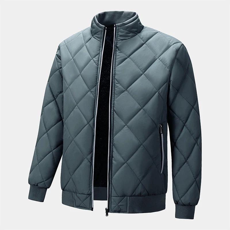 Men's Stand Collar Trendy Warm-keeping Cotton-padded Jacket by GJG Denim