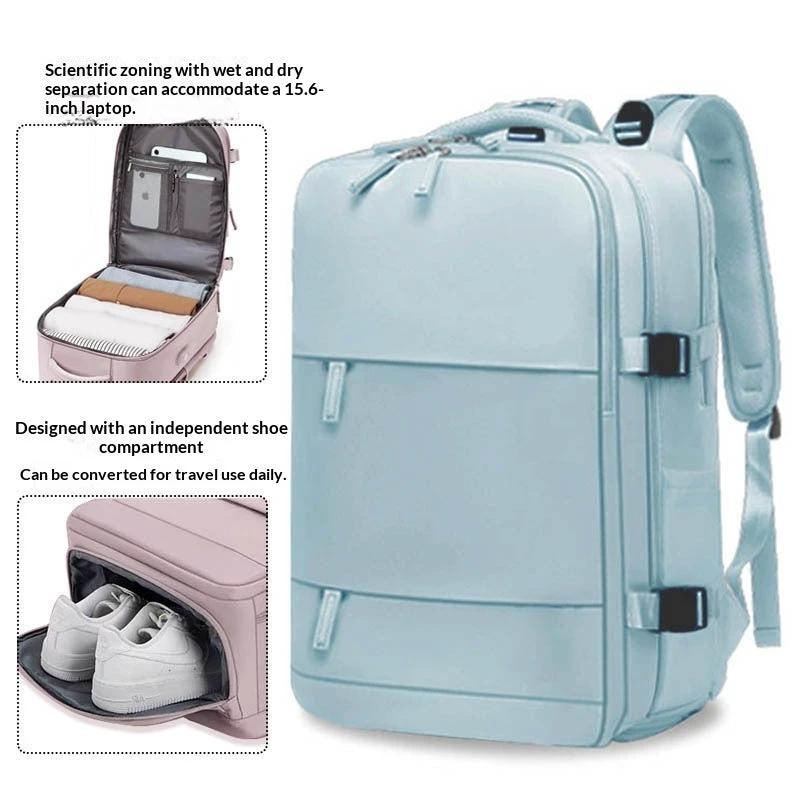 Men's Casual Travel Waterproof Laptop Backpack With Dry-Wet Separation by GJG Denim