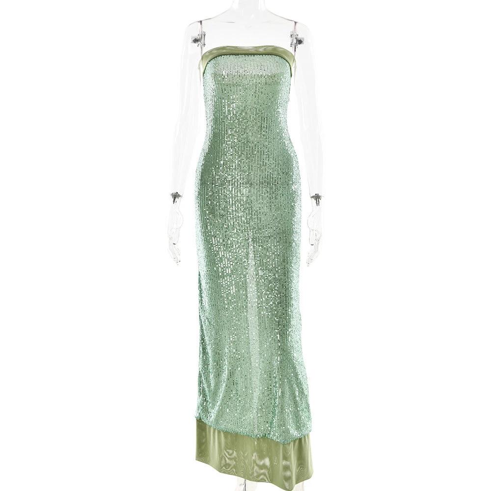 Women's Evening Dress Elegant Bandeau Slim-fit by GJG Denim