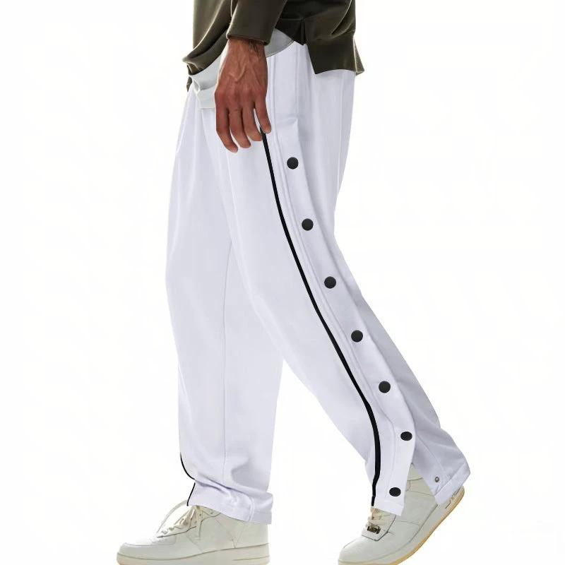 Men's Basketball Tear And Pull Sports Casual Sweatpants by GJG Denim