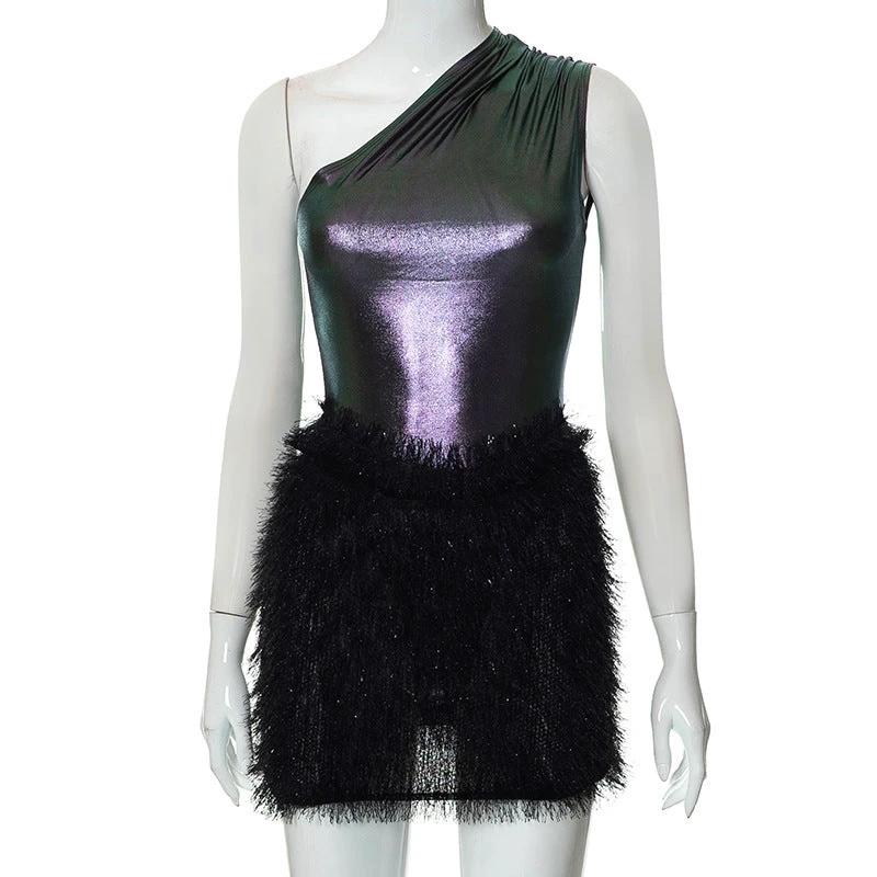 Feather Suit Skirt European Beauty Bodysuit by GJG Denim