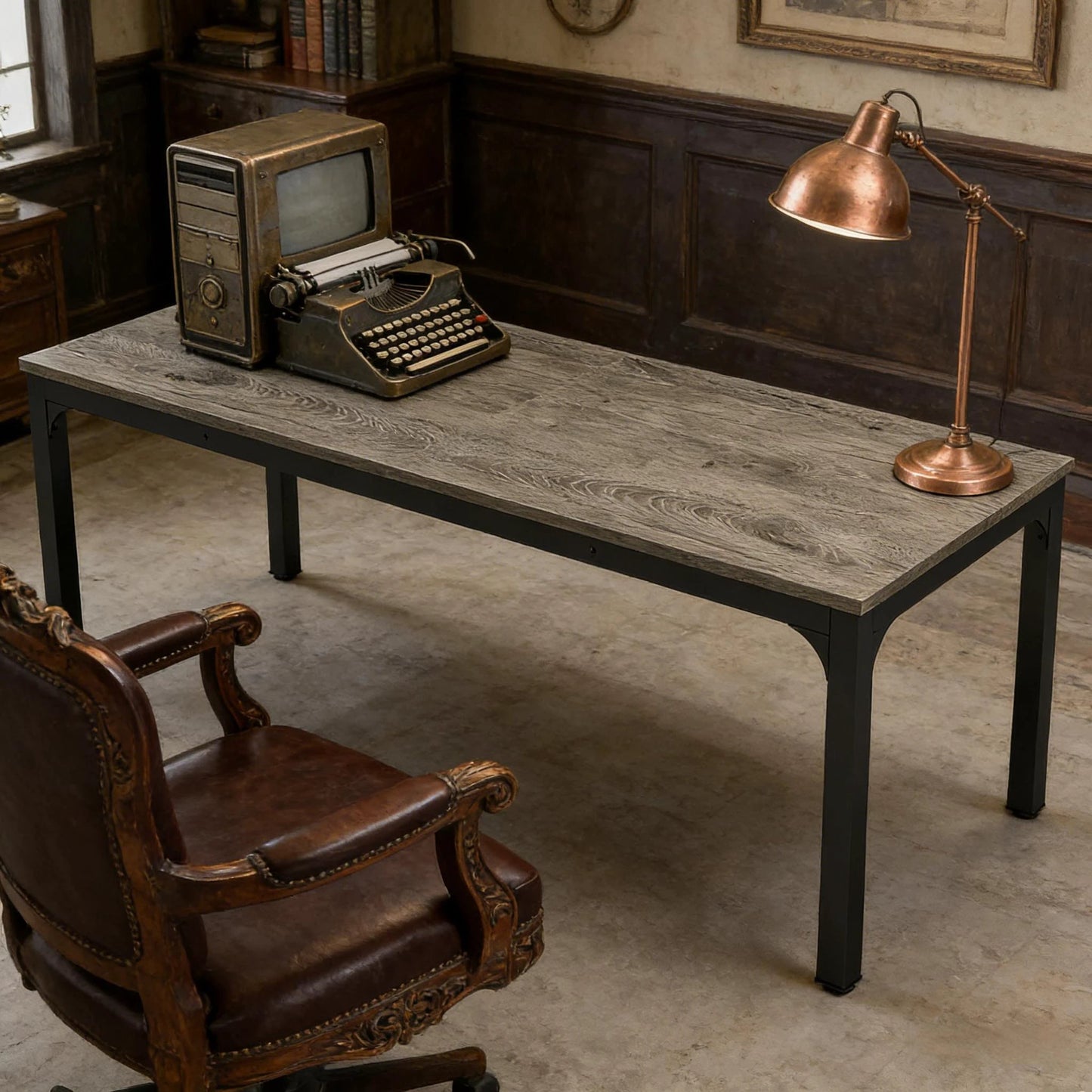 Computer Desk, Executive Desk, Rectangle Office Desk by GJG Denim