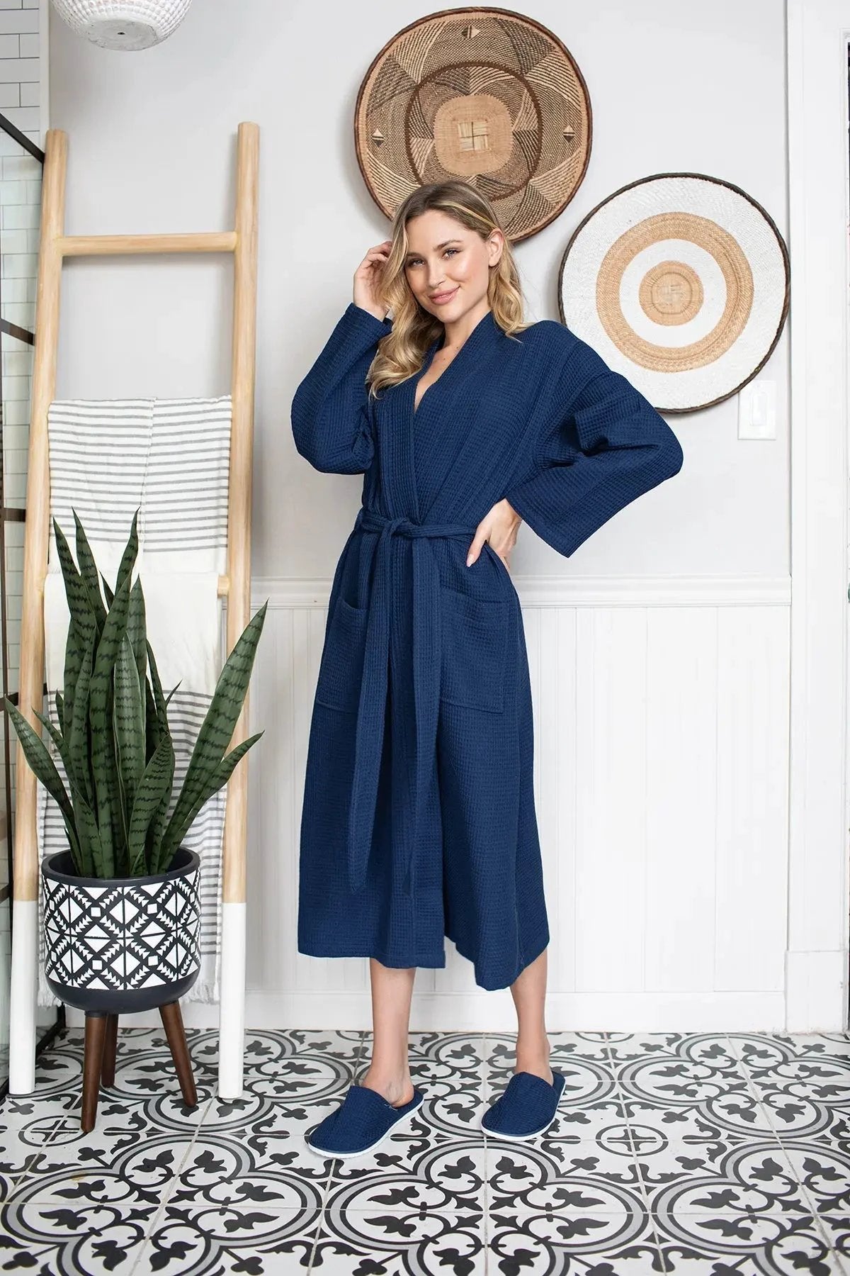 Waffle Robe Womens – Lightweight, Quick-Dry Spa Comfort by Lotus Linen