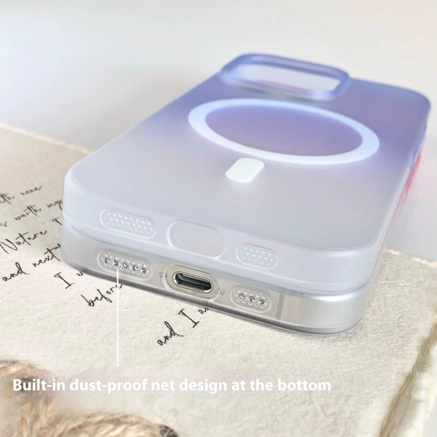 Gradient Frosted Ice Mist Magnetic Suction Phone Case Ultra-thin PC Drop-resistant Sheath by GJG Denim