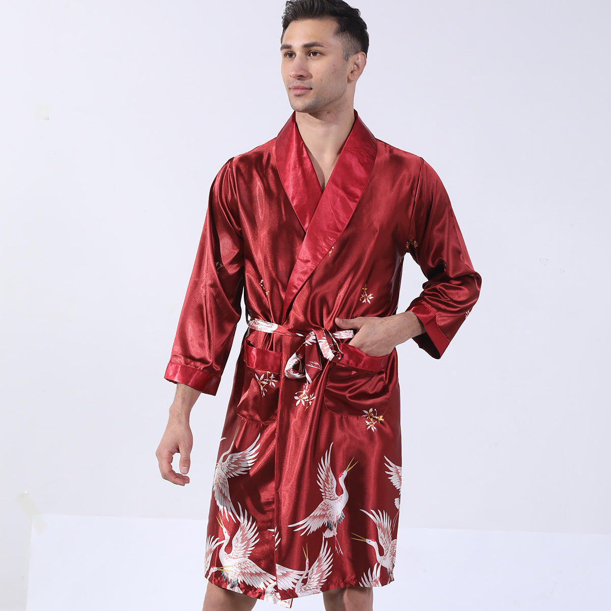 Men's Summer Silk Robe by GJG Denim