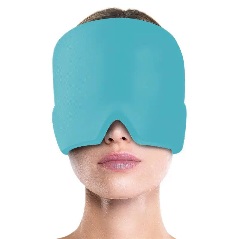 Migraine Relief Hat Cold Therapy Migraine Relief Products Comfortable Head Wrap Ice Pack Eye Mask For Puffy Eyes by GJG Denim