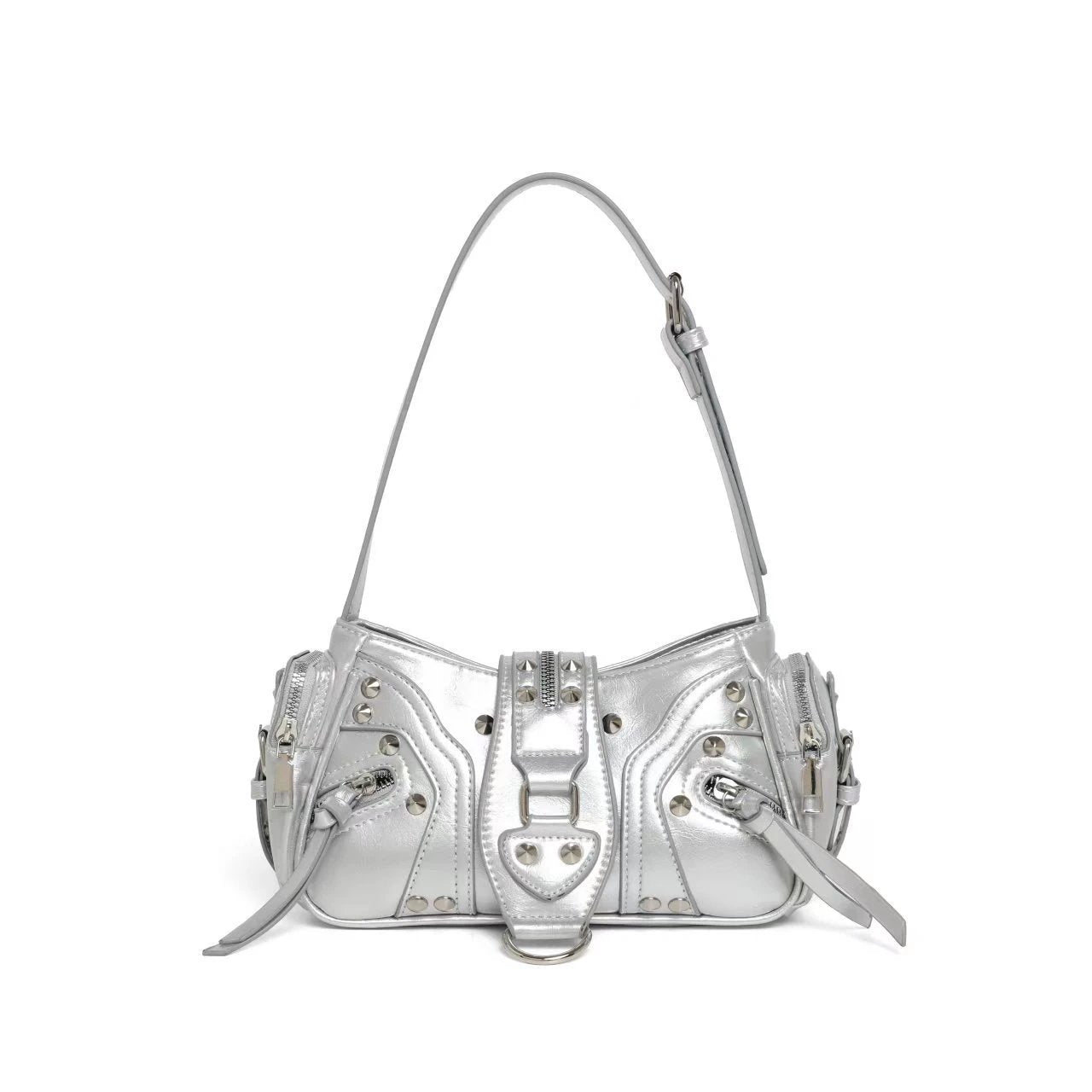 Edgy Y2k-style Single-shoulder Commuter Crossbody Biker Bag by GJG Denim