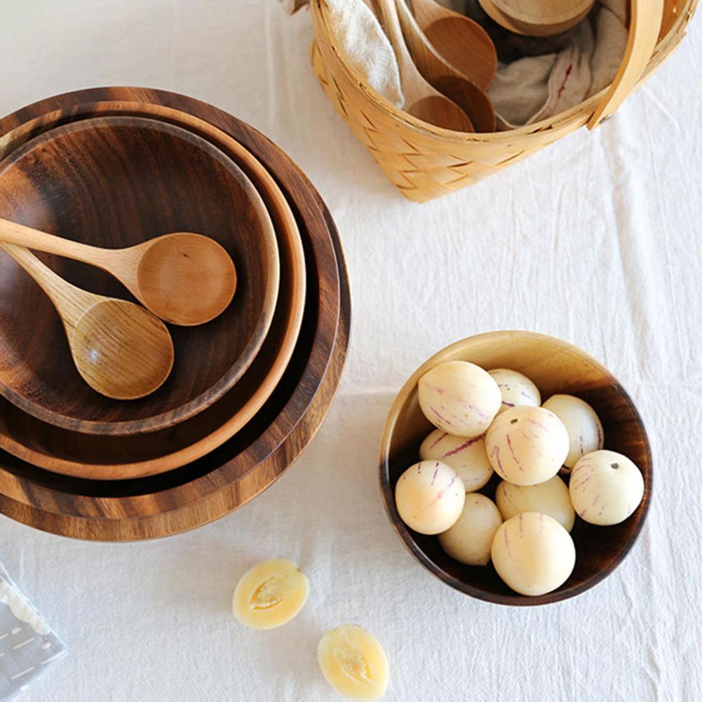 Natural Wooden Bowls For Kitchen by GJG Denim