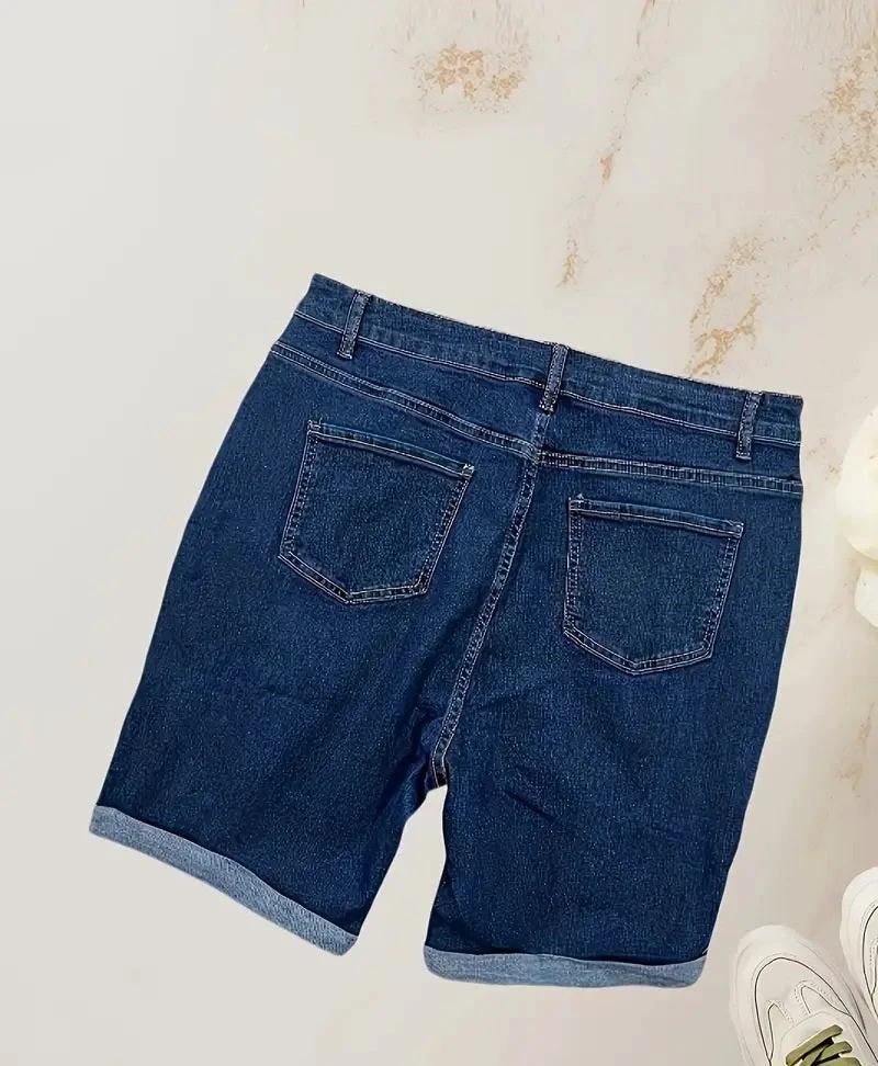 Womens Denim Cropped Ripped Pants by GJG Denim