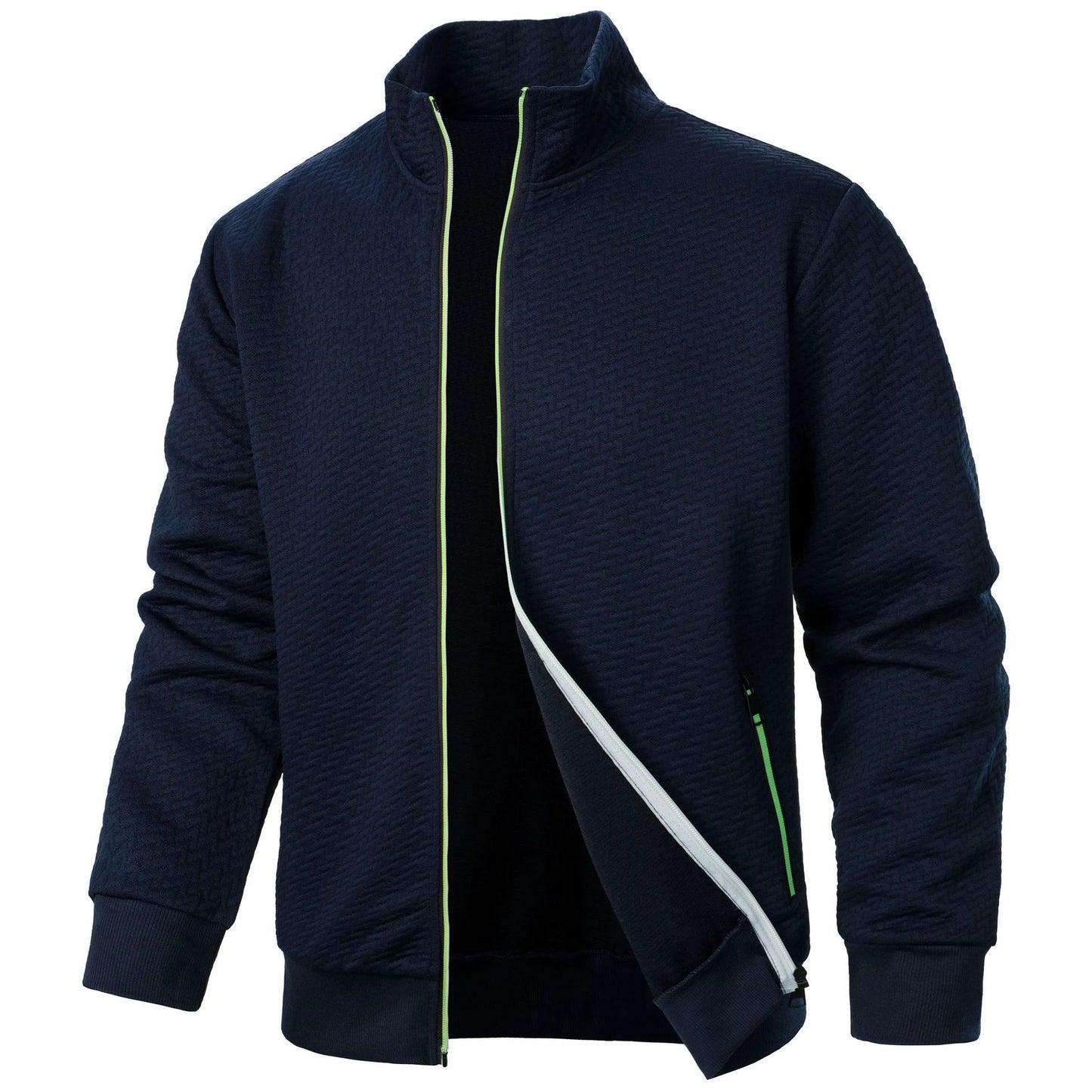 Men's Casual Jacquard Cardigan by GJG Denim