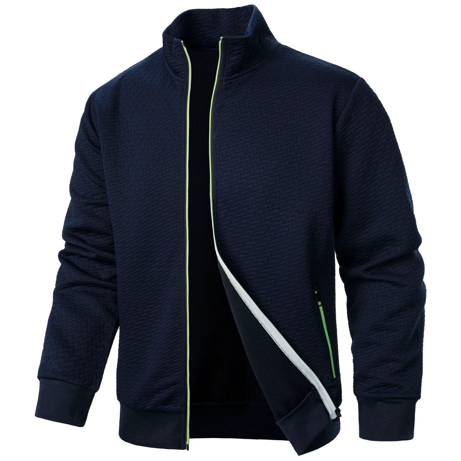 Men's Casual Jacquard Cardigan by GJG Denim