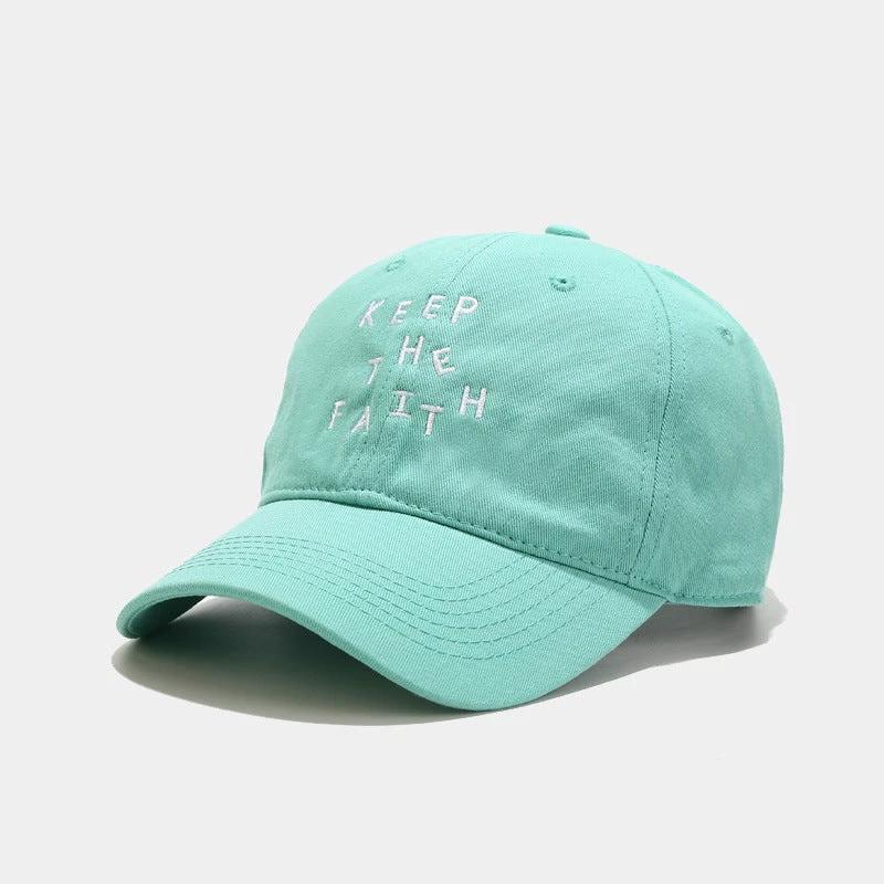 Men's "Keep The Faith" Embroidered Baseball Cap by GJG Denim