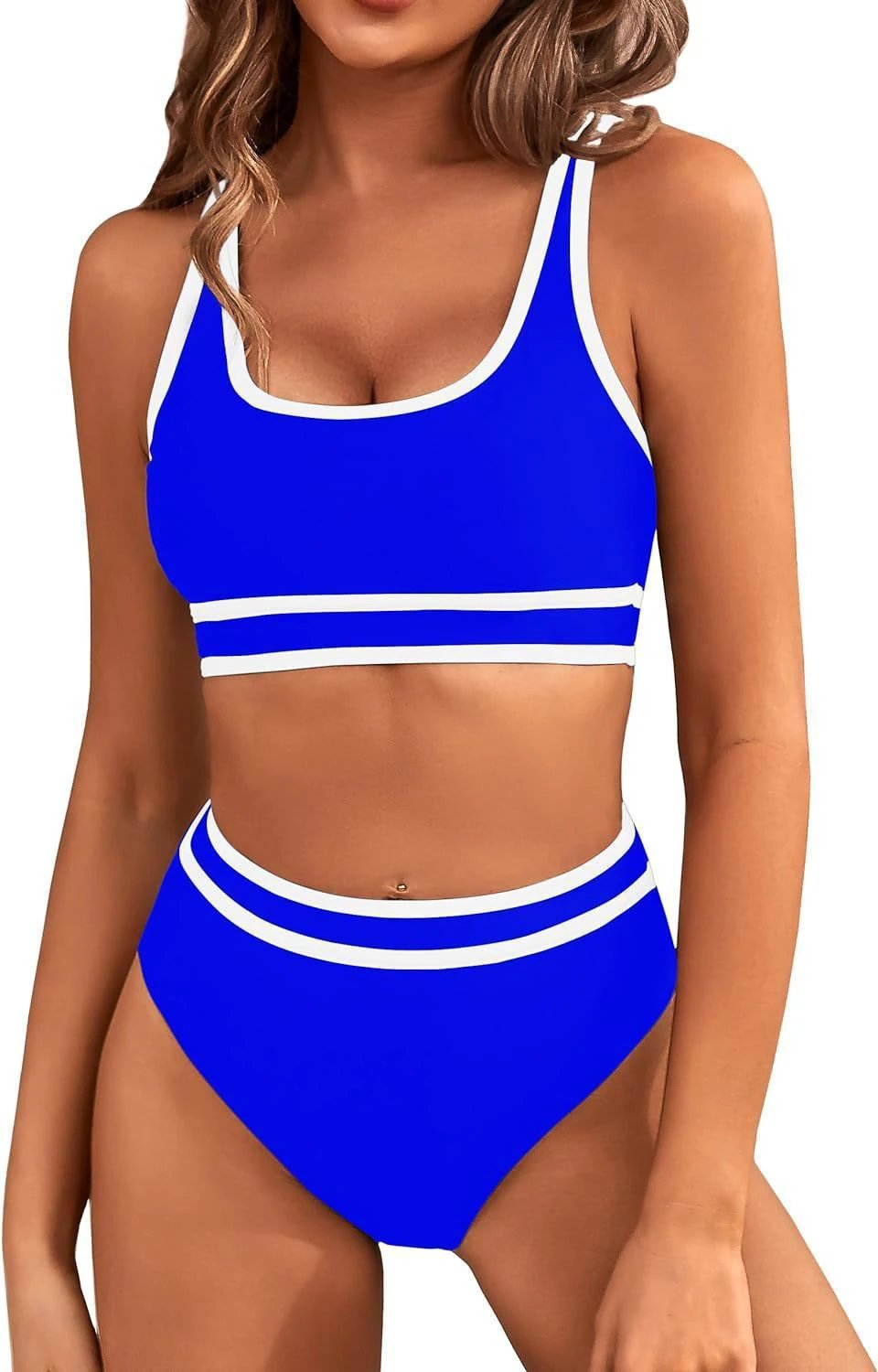 Bikini Tight-fitting Solid Color Swimsuit For Women by GJG Denim