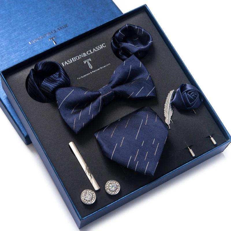Men's 8-piece Tie Set by GJG Denim