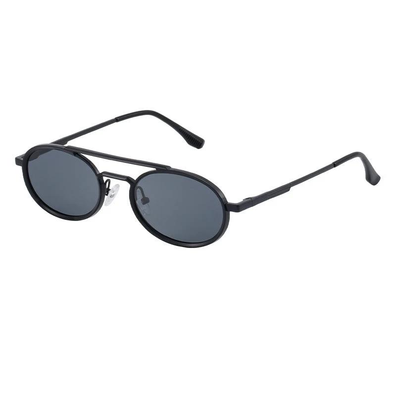 Retro-style Oval-frame Steampunk Sunglasses For Men by GJG Denim