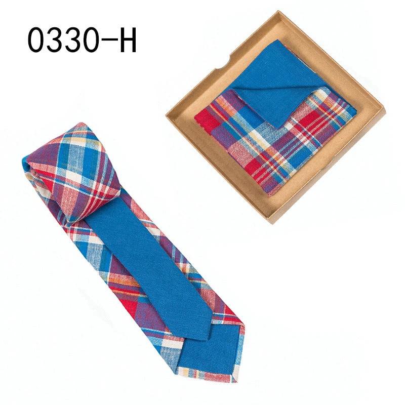 Men's Floral Print Tie and Pocket Square by GJG Denim