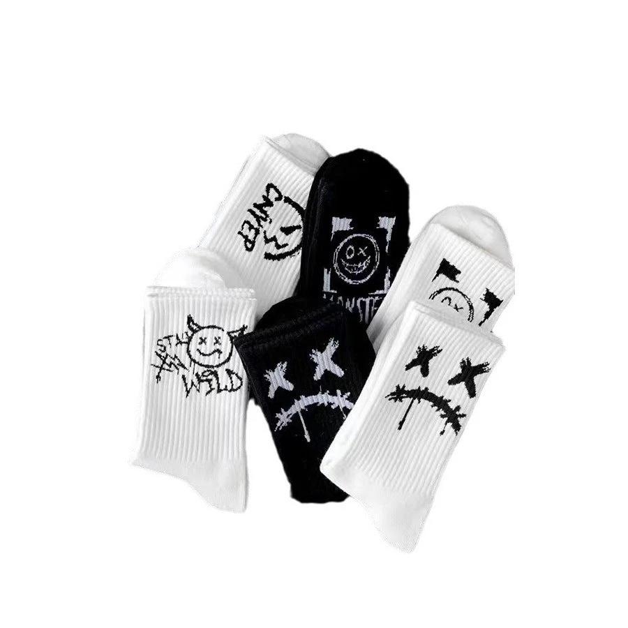 Men's Black And White Socks by GJG Denim