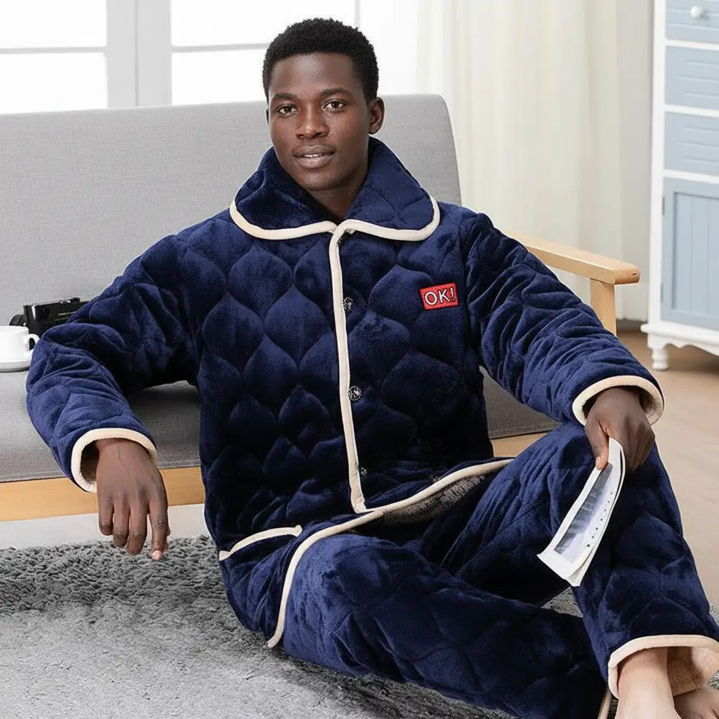 Men's Quilted Pajamas by GJG Denim