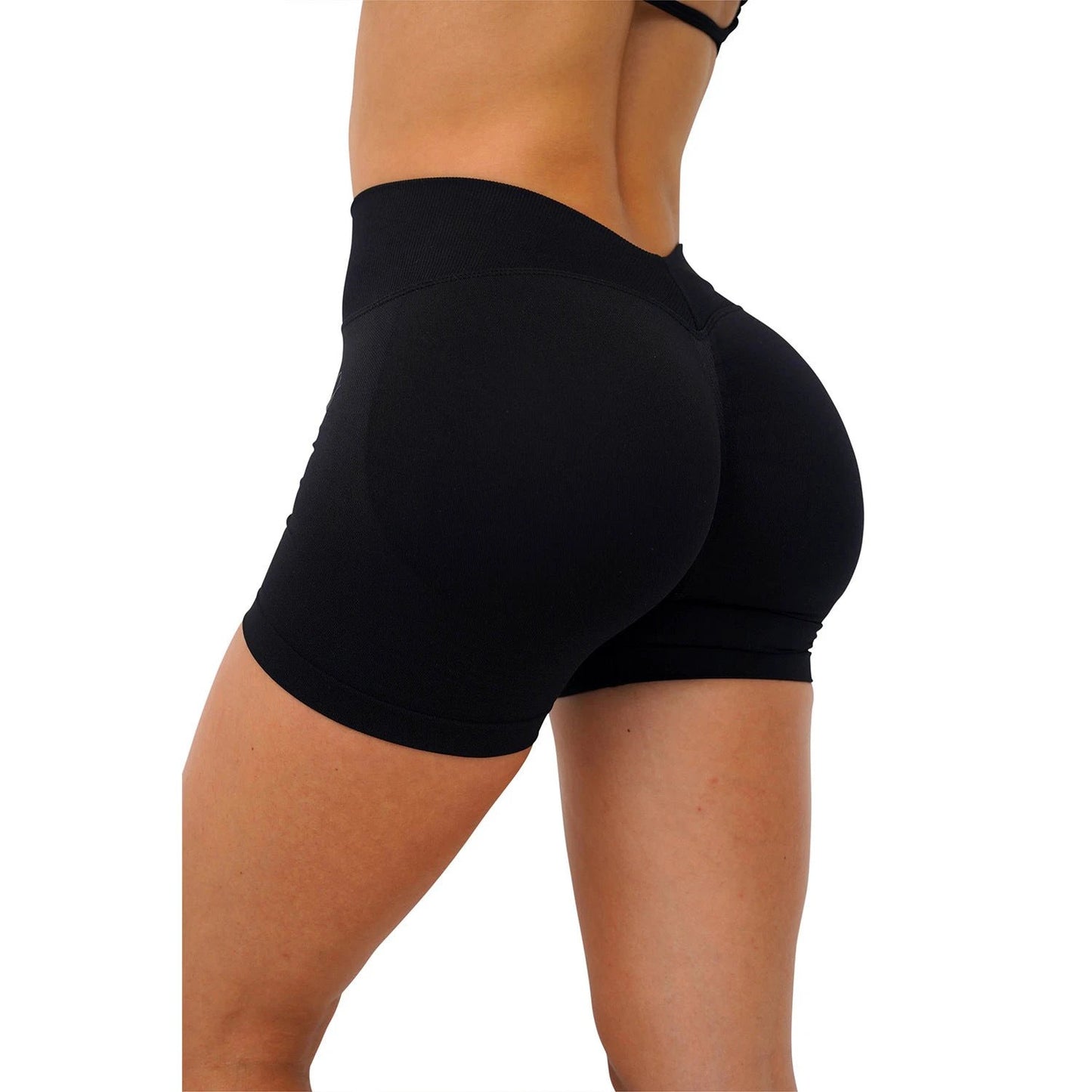 Post-V Waist Autumn Butt-Lifting Slimming Workout Shorts by GJG Denim