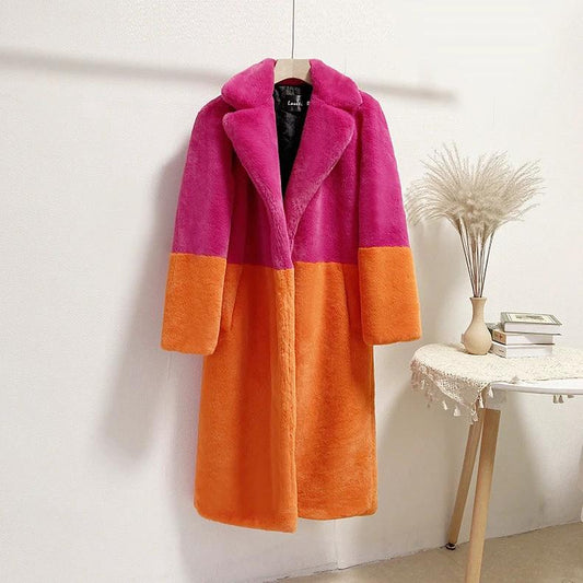 Fur Coat Extended Plus Size Women by GJG Denim