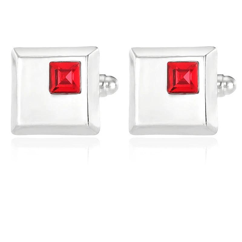 Alloy Spot Drill Fashion Men's Square Cufflinks by GJG Denim
