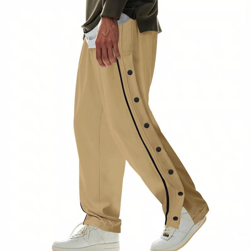 Men's Basketball Tear And Pull Sports Casual Sweatpants by GJG Denim