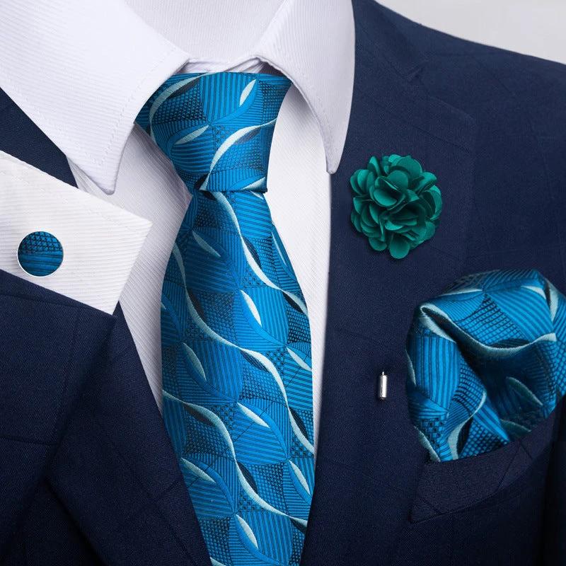 Men's Tie and Pocket Square Combo by GJG Denim