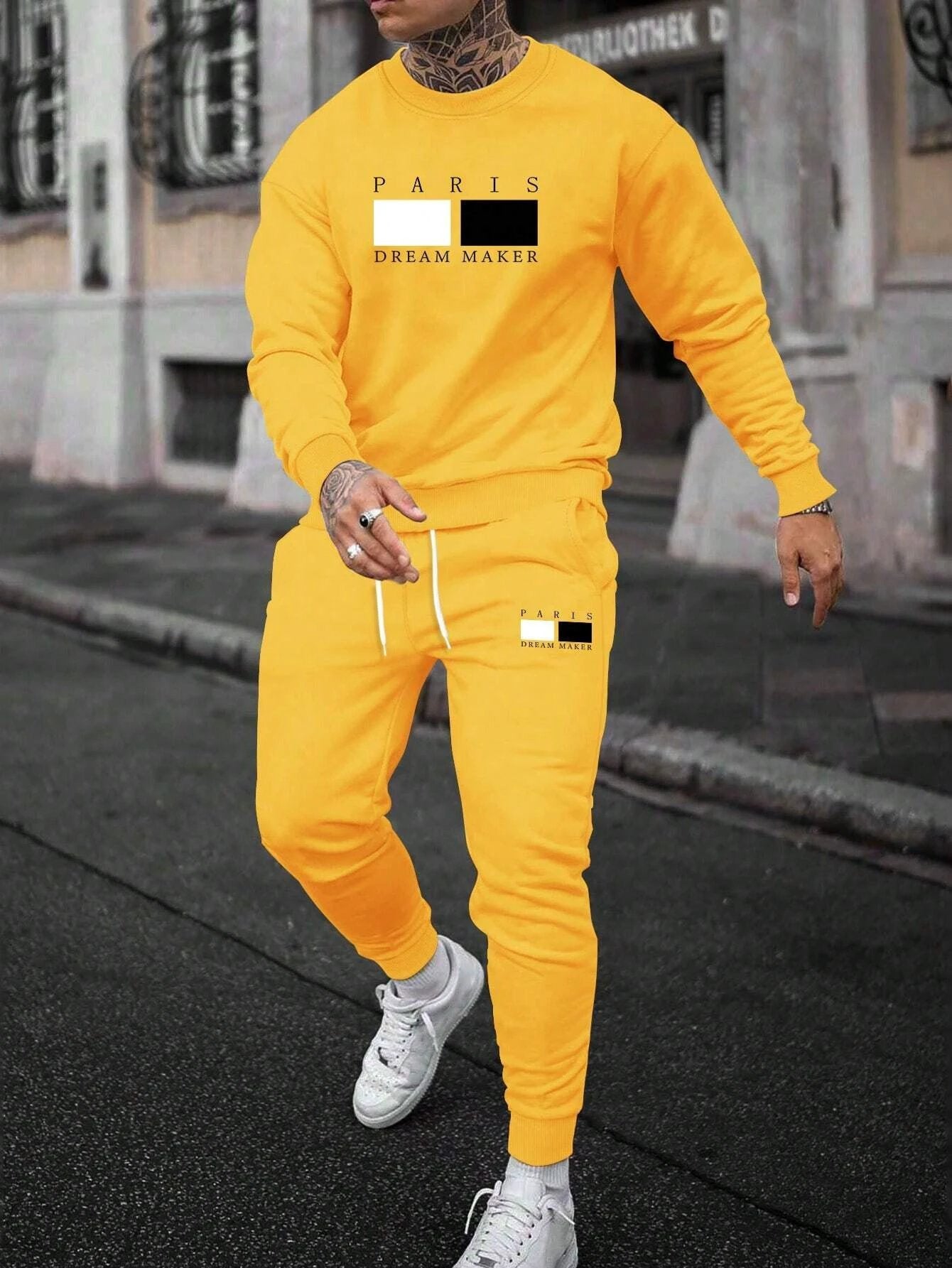 Round Neck Sweater Suit For Men by GJG Denim