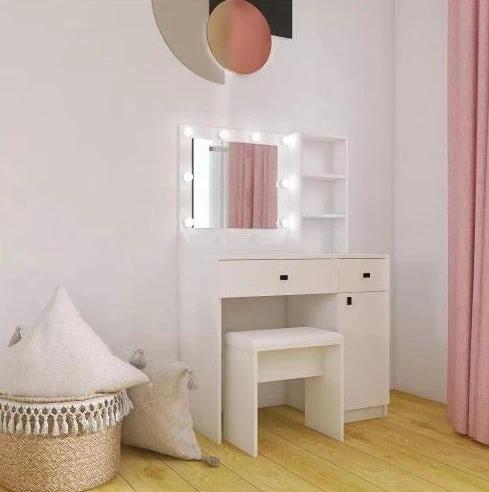 Vanity Desk With Lights by GJG Denim