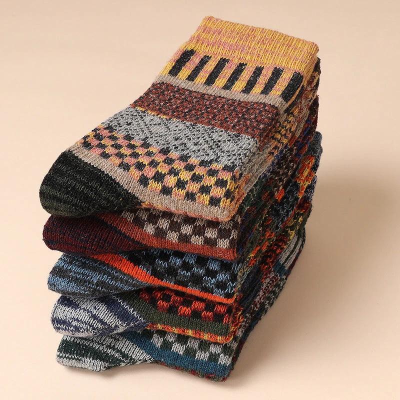 Men's 5-10 Pairs Retro Thick Socks by GJG Denim