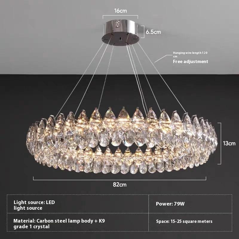 Crystal Modern Room French Villa Chandelier by GJG Denim