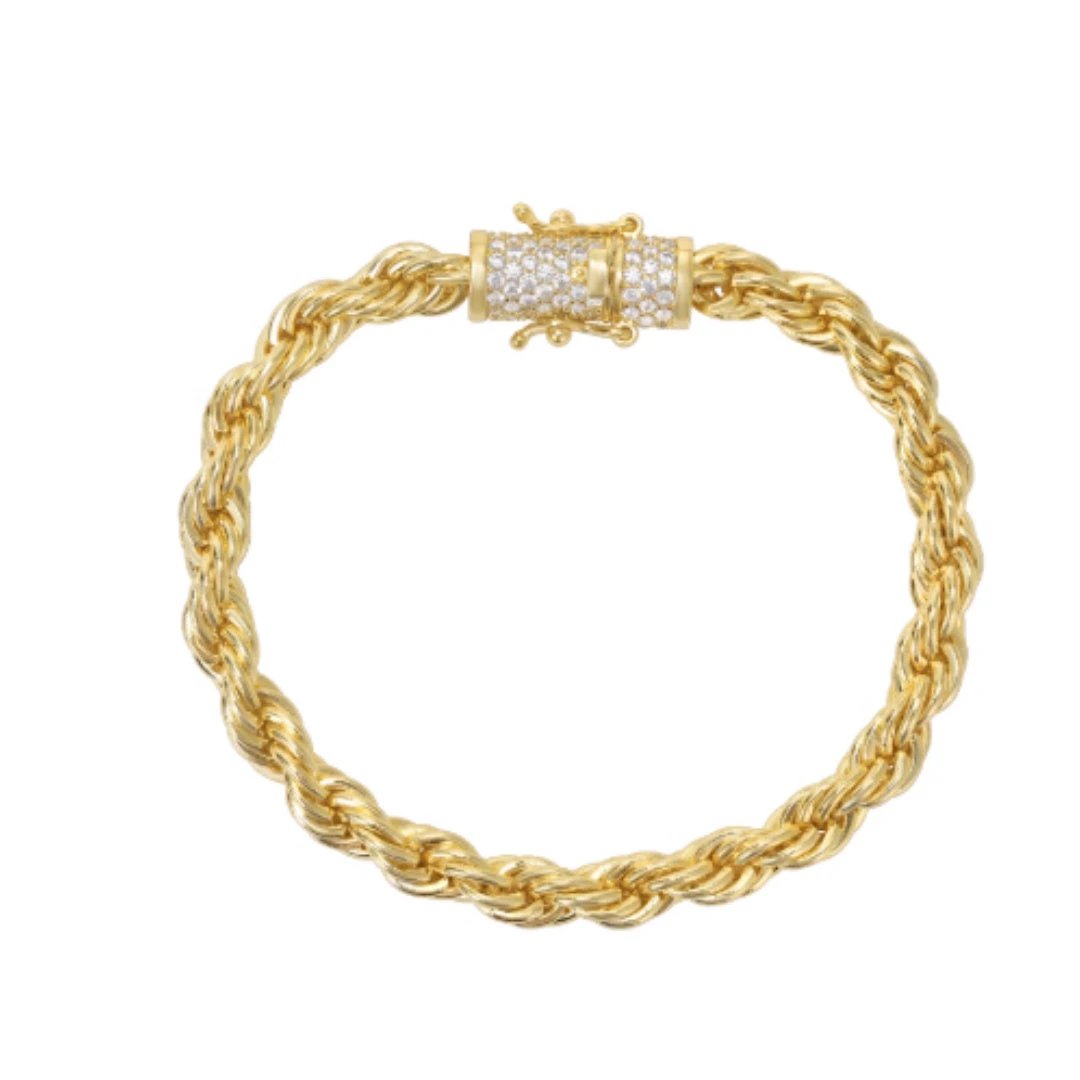Men's Gold Twist Bracelet by GJG Denim
