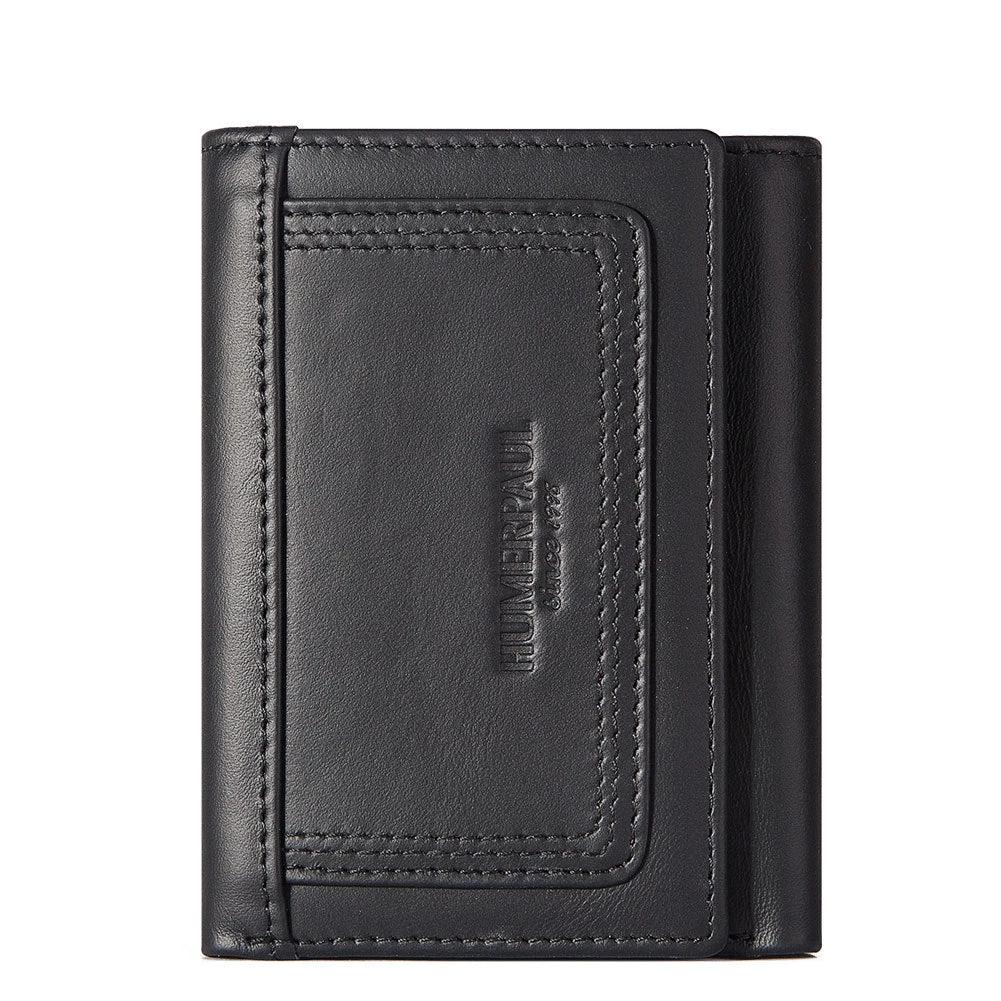 Multi-slot Men's Zipper Wallet Genuine Leather Multi-color by GJG Denim