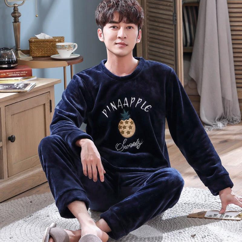 Men's Pajamas Thick Fleece Pajamas by GJG Denim