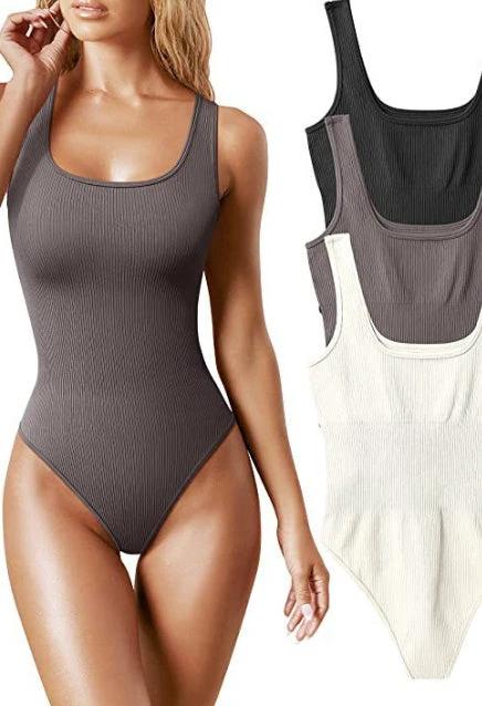 Women's Yoga Neck Sports Bodysuit by GJG Denim