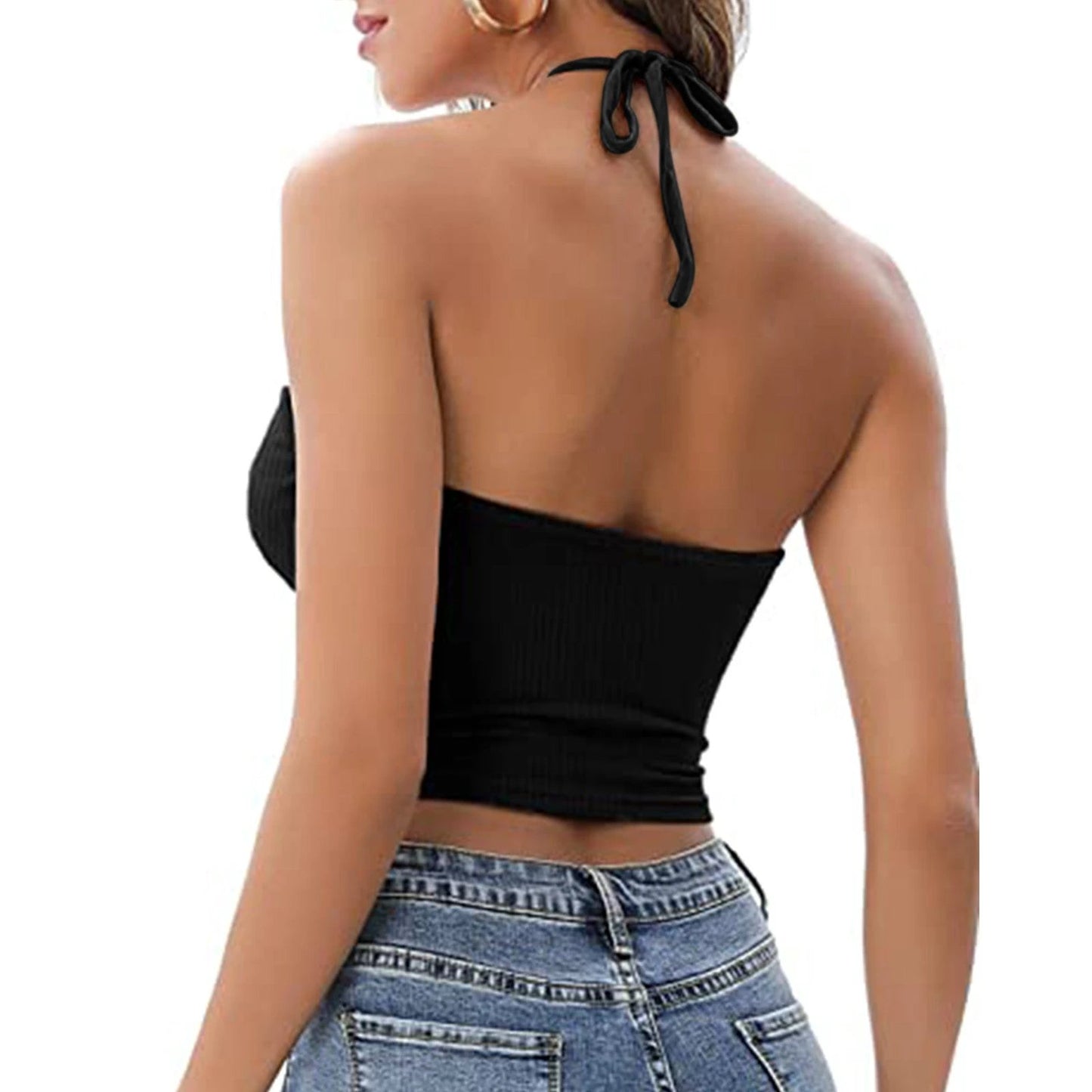 Camisole Halter Vest Women Summer Sexy Hollow Tops by GJG Denim
